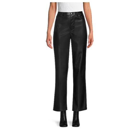 No Boundaries Junior’s High Rise Faux Leather Pants Black Soot Variou… - Picture 3 of 5